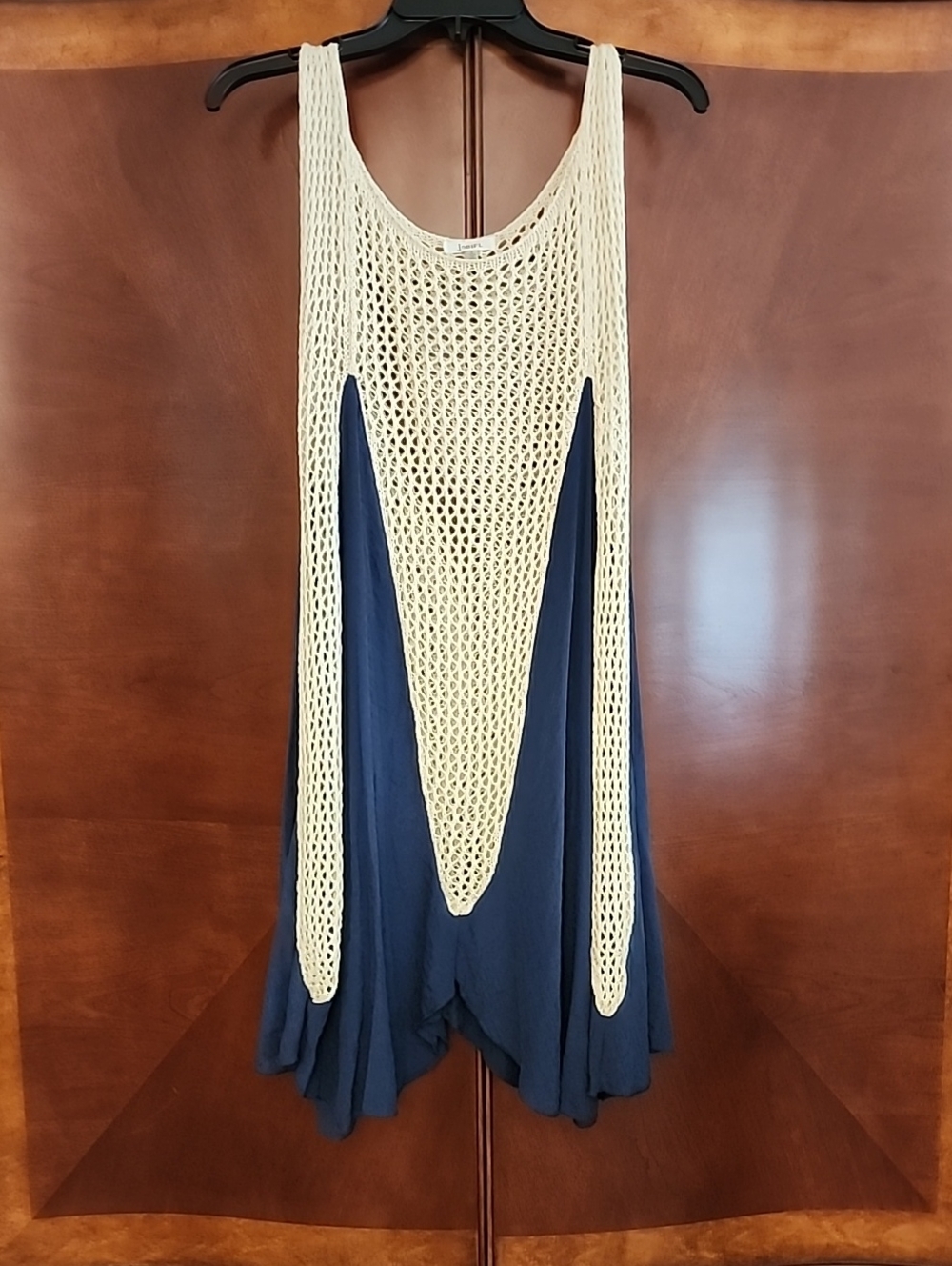 JODIFL Cream Open-Knit Crochet Top